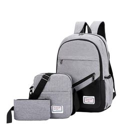 SHUJIN New 3 Pc set Anti Theft Backpack Men Women Casual Backpack Travel Laptop School Bags Sac A Dos Homme Zaino242O