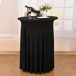 Table Skirt Round Spandex Cocktail Tablecloths With Cover Stretch Square For Fitted High Top Bar Wedding Party Banquet