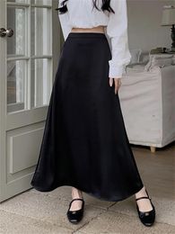 Skirts Alien Kitty S-XL Daily Loose Maxi Women Chic Elegant Work Wear OL Slim Minimalist Gentle Office Lady All Match