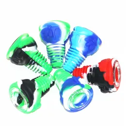 Silicone Slide Bowl 14mm Male smoking accessories downstem for water pipe dab rig glass bong smoke accessory