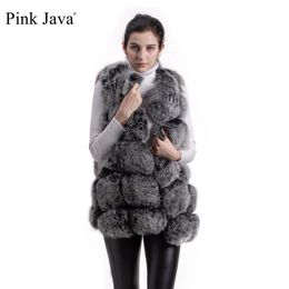 Women's Fur Faux Pink Java 80 women winter coat real fur vest natural gilet fashion clothing ganuine jacket 231128
