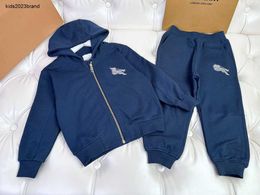 New baby tracksuits high quality kids designer clothes Size 100-160 Knight logo embroidery hooded girl boy jacket and pants Nov25