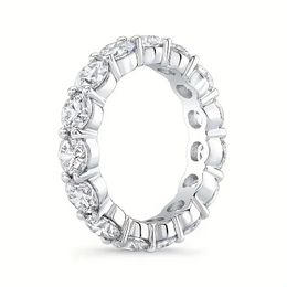 925 Silver Plated 18K Platinum Fashion Mosan Ring