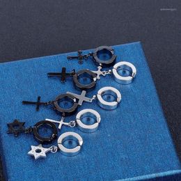 1PC Fashion Popular Stainless Steel Stud Earrings Skull Cross Star Tassel For Women Men Hip Hop Jewellery Gifts 1pieces1278A