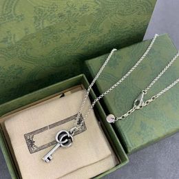 Luxury Designer Necklaces Classic key Pendant Jewellery Retro carving keys Necklacess Couples Party Holiday high quality Gift good223Y