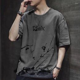Men's T Shirts 2023 Summer Short-Sleeved T-shirt Men's Youth Leisure Sports Half-Length Sleeves Top Clothes Clothing Retro Shirt