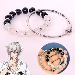 Link Bracelets Anime Hypnosis Microphone Aohitsugi Samatoki Cosplay Bracelet Mister Hardcore Unisex Beads Chain Set Jewelry Gifts