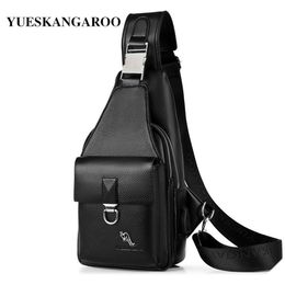 Summer Men's Chest Bags Leather Crossbody Sling Shoulder Bags For Men Casual Travel Messenger Bag Anti-theft Chest Pack272Y