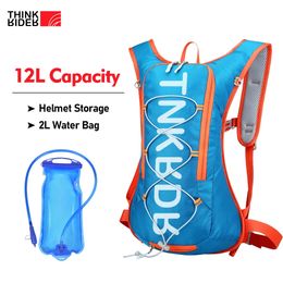 Panniers Bags ThinkRider Bicycle Bike Bags Water Bag 12L Portable Waterproof Road Cycling Bag Outdoor Sport Climbing Pouch Hydration Backpack 231129