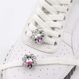 Shoe Parts Accessories Diamond Bling Flowers Shoelaces Decoration Charms Stylish Design Shiny Rhinestone Buckle for AF1 Sneakers Shoes Accesories 231128