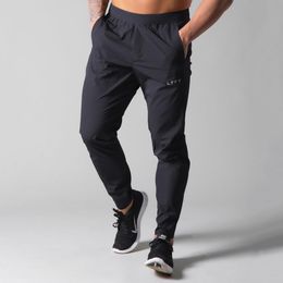 Pants New Black Joggers Pants Men Running Sweatpants Quick Dry Trackpants Gym Fiess Sport Trousers Male Summer Thin Training Bottoms