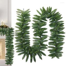Decorative Flowers 9FT Artificial Pine Greenery For Christmas Holiday Indoor Stairway Table Decor Accessories Mantel Fireplace