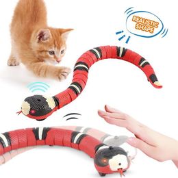 Cat Toys Smart Sensing Snake Electric Interactive For Cats USB Charging Accessories Child Pet Dogs Game Play Toy292x