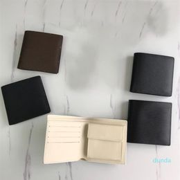 Designer-8 Colours Mens Designer wallet marco card holder coin purse short wallets Genuine Leather lining brown letter Cheque canvas247k