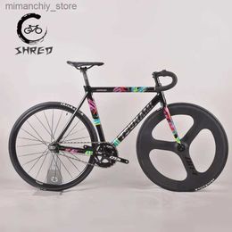 Bikes New TSUNAMI SNM300 FIXED GEAR BIKE Aluminium Frame Sing Speed Full Fixie Bike Track Bicyc Wheel With Industrial Bearing Hubs Q231129