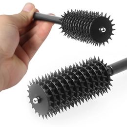 Cockrings Spiked 12 Row Roller Spiked Wartenberg Pinwheel BDSM Tool Sex Toys for Couple Pin-pricking Sensation Wheel Roller 231128