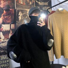 Men's Sweaters Men's Clothing Lovers Vintage Kink Sweater Japanese Patch Trend All-match Oversized Check Women's
