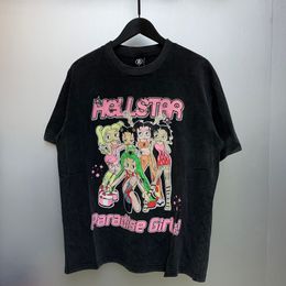 original Hellstar t Shirt Rappe Mens Women Tshirt Rapper Washed Heavy Craft Unisex Short Sleeve Top High Street Retro Hell Womens T-shirt Tees mens designer shirts fa