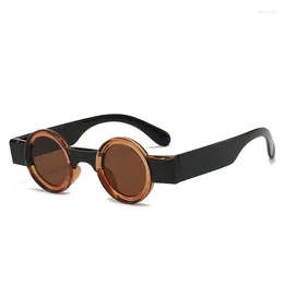 Sunglasses European And American Steampunk Round Personality Hip Hop Trend Internet Celebrity The Same