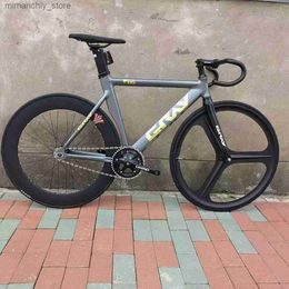 Bikes DIY SIng Speed Track Bike for Adults Aluminum Alloy Fixed Gearing Bikes 700C Racing Bicyc Fixie Wheelset V/C Brake Bicycs Q231129