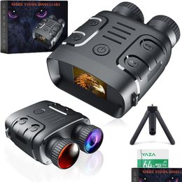 Telescope Binoculars Binocars R18 Digital Night Vision Device 1080P Hd 850Nm Infrared 5X Zoom Hunting Vison Goggles Outdoor Fl Dark 30 Dhb5S