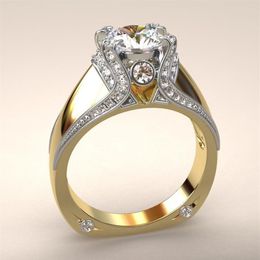 14k Yellow Gold Diamond Crown Ring Separation Engagement Anillos Debague Etoile Bizuteria Rings For Women Jade Jewelry Gemstone Y1318u