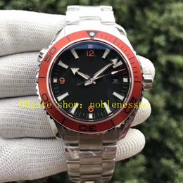 7 Color OM Factory Cal.8500 Automatic Movement Watches Men's 45.5MM Sapphire Glass Orange Bezel 600M Stainless Steel Bracelet Rubber Strap Sport Mens Watch