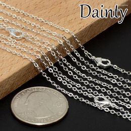 Chains 50 Pieces Silver Plated Dainty Necklace For Women Gold Color 1.5mm Thin Chain Jewelry Making