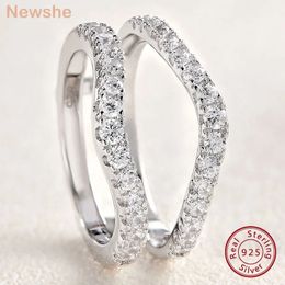 Wedding Rings she 925 Sterling Silver Brilliant D VVS1 Ring Enhancer for Women Engagement Guard Band Jewellery 231129