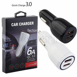 12W 2.4A Dual USb Ports Car Charger Vehicle Auto Power Adapters for iphone 11 12 13 14 15 Pro max samsung htc F1 With Box