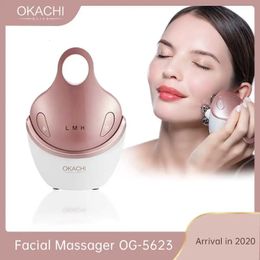 Face Care Devices 5 in 1 Massager RF EMS with 4D Massage Head Home Use Device Promote Face Cream Absorption 5 Light Colour Modes 231128