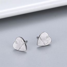 Women Heart Letter Stud Earring Cute Letters Earrings with Stamp Gift for Love Girlfriend Fashion Jewelry Accessories High Quality180x