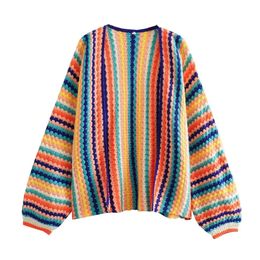 Womens Knits Tees UNIZERA AutumnWinter Product Fashion Casual Loose Multi Colour Hand Hook Sweater Cardigan Coat 231129
