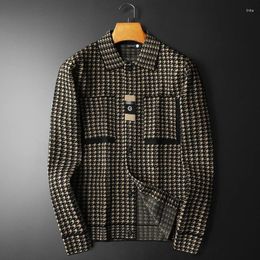 Men's Sweaters Minglu Autumn Winter Computer Knitted Luxury Single Breasted Long Sleeve Jacquard Male Outerwear Plus Size 5XL