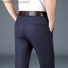 Men's Pants 2023 Spring Autumn Men's Casual Pants Man Slim Fit Chinos Fashion Trousers Formal Trousers Brand Clothing Plus Size 30-40 L231129