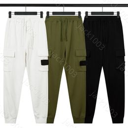 ISLAND Spring New Men Cotton Pants Basic Compass Badge Embroidered Tooling Pocket STONE Cotton Casual Sweatpants High Quality Oversized Hip Hop Pants