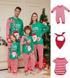 Family Matching Outfits Christmas Mom Dad Kids 2 Pieces Pyjamas Set Baby Rompers Casual Loose Sleepwear Xmas Look Pyjamas 231128