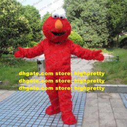 Long Fur Elmo Monster Cookie Mascot Costume Adult Cartoon Character Outfit Suit Large-scale Activities Hilarious Funny CX2006307k