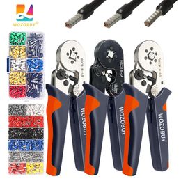 Tang Tubular Terminal Crimping Tools Mini Electrical Pliers HSC8 64A 0.2510mm² 237AWG HSC66 0.256mm² High Precision Clamp Sets