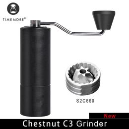 Grinders TIMEMORE Store Chestnut C3 Manual Coffee Grinder Capacity 25g Hand Adjustable Steel Core Burr For Kitchen Send Cleaning Brush