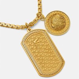 luxury brand vintage gold necklaces never fade 18K chain pendant classic style top quality 2022 official latest models pendants fo227f