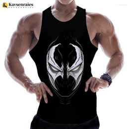 Men's Tank Tops Cool Anime Spawn Printed 3D Vest Men Women Summer Fashion Casual Short Sleeve Harajuku Streetwear Oversized 6XL