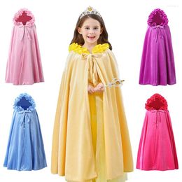 Jackets 3-10 Years Girls Cloak Fashion Long Jacket Fancy Fairy Princess Cape Halloween Costume Christmas Birthday Party Kids Clothes