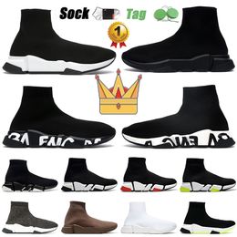 2024 New Designer Sock Shoes 2.0 Runners Speed Tennis Luxury Paris Sport Men Women Casual Top Quality Sock Trainers Slip-On Flat Sole Brand Boots Men Women Sneakers 36-45