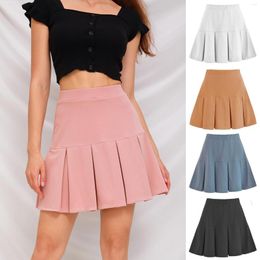 Skirts Harajuku Black White Women Kawaii High Waist A-line Mini Y2k Korean Style School Uniform Skirt QZ0239