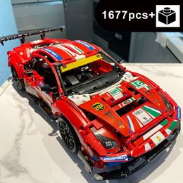 Christmas Toy Supplies 1677 Pcs Technical Racing Car Building Blocks Model Farraried Speed Sports Vehicle Moc Assemble Bricks Kids Toys Gifts Fit 42125 231128