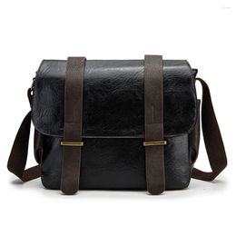 Briefcases 2023 Korean Version PU Leather Men's Fashion Trend Single Shoulder Bag