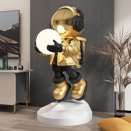 Decorative Objects & Figurines Modern Home Decor 80CM Astronaut Statue FRP Crafts Creative Corridor Light Indoor Large Floor Decor250P