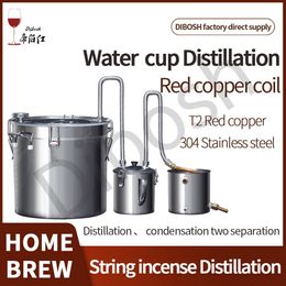 Making 33L/50L Cup Distiller with String Fragrance Cup Pure Dew Essential Oil Red Copper Distiller Household Small Brewing Equipment