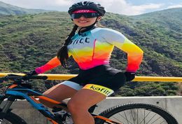 2019 Pro Team Triathlon Suit Women039s Cycling long sleeve Jersey Skinsuit Jumpsuit Maillot Cycling Ropa ciclismo set gel 0064005977